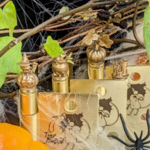 Hinge Head Halloween Fall Bundle Set | Pumpkin Cat Toad Candles Cauldron Witch | 4 Per Set